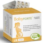 BabyFORTE Folsäure + Omega-3 Algenöl – 180 Kapseln für Schwangerschaft & Stillzeit