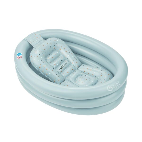 Babymoov Aufblasbare Badewanne Aquadots – 2-in-1 Babywanne & Planschbecken mit Neugeborenen-Einsatz