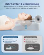 DONAMA Memory Foam Nackenkissen Ergonomisch – Doppelhöhe mit Armauflage für alle Schlafpositionen – Bild 6