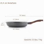 SENSARTE 28 cm Bratpfanne mit Schweizer Granit-Antihaftbeschichtung – Induktion & Gas – Bild 3