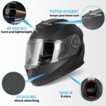 VINZ Santos Klapphelm mit Sonnenblende – ECE 22.06 zertifiziert & PINLOCK vorbereitet – Bild 4