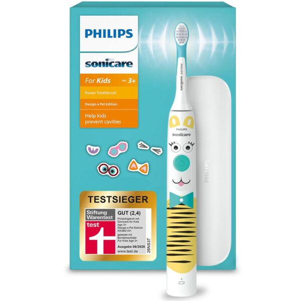 Philips Sonicare for Kids Design a Pet – Elektrische Zahnbürste mit Aufklebern für Kinder