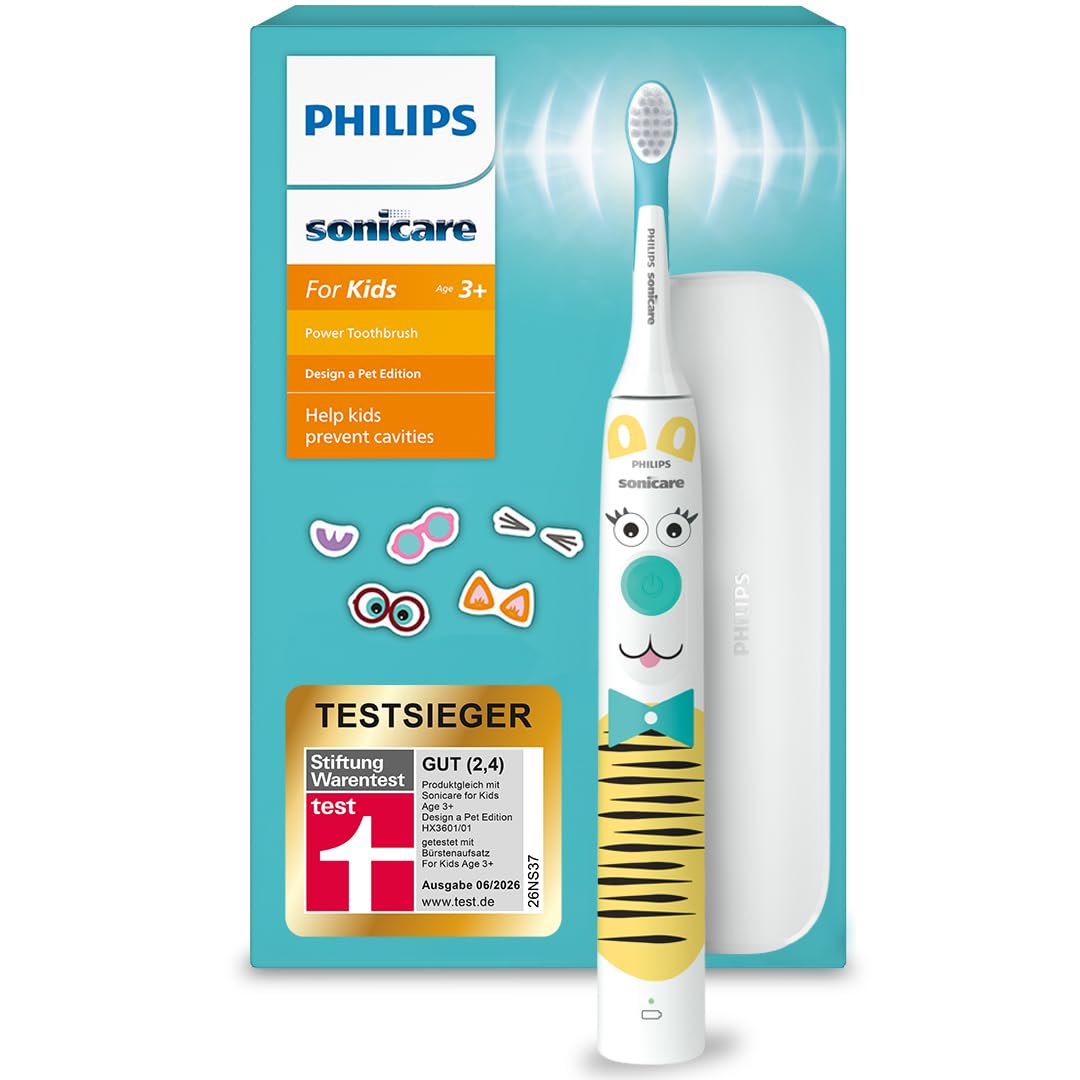 61bK1OedmL._SY1080_.jpg Philips Sonicare for Kids Design a Pet – Elektrische Zahnbürste mit Aufklebern für Kinder – Bild 1