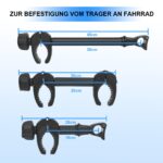 TEOV Rahmenhalter 3er Pack – Universal Fahrradhalterung für Träger mit Klemme – Bild 2