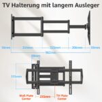 MOUNTUP 962mm Langarm TV-Wandhalterung 42-75 Zoll – Schwenkbar & Neigbar bis 45kg – Bild 8
