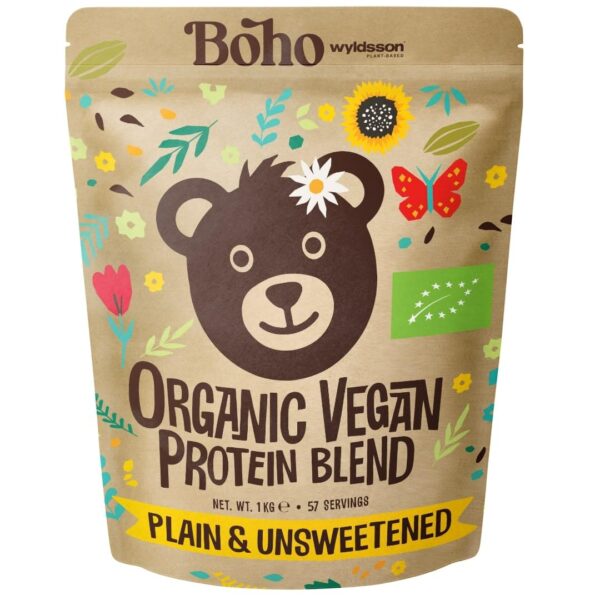 boho Bio Veganes Proteinpulver 1kg – Ungesüsst & Aromafrei für Fitness & Ernährung