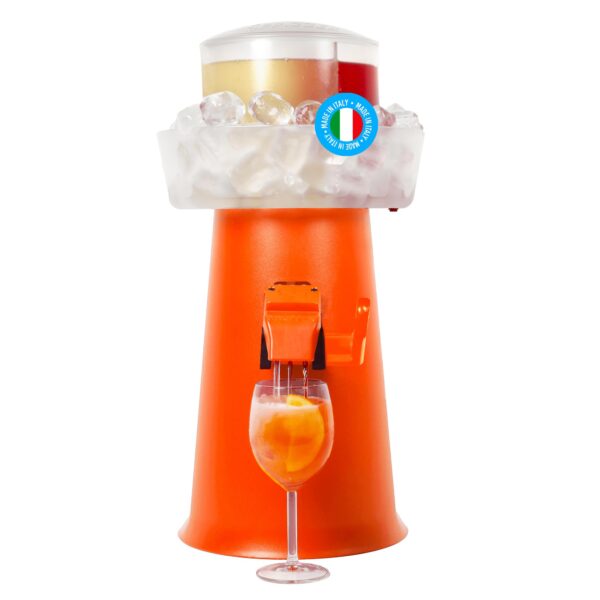 Sprizzer Aperol Spritz Maschine – Manuelle Cocktail Dispenser mit Eisbehälter, Made in Italy
