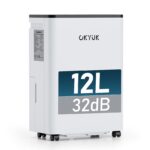 OKYUK Luftentfeuchter 12L mit digitaler Anzeige – 32dB leise Entfeuchtung für 30m²