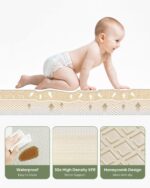 BG-BABYGO Krabbelmatte 147x177 cm – Faltbare Spielmatte aus XPE-Schaumstoff für Babys – Bild 4
