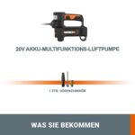 WORX WX092.9 Akku-Kompressor 4in1 – Digitale Luftpumpe mit LED bis 10 bar – Bild 5