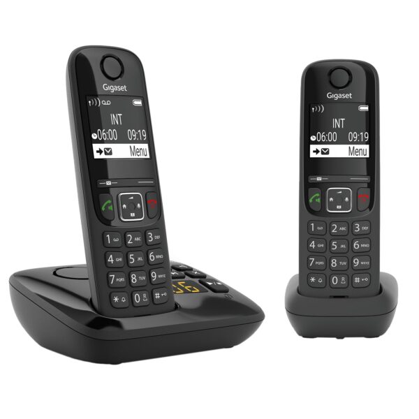 Gigaset AS690A Duo – Schnurloses DECT-Telefon mit Anrufbeantworter & Anrufschutz