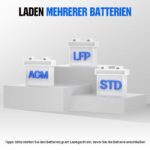 ECO-WORTHY 12V/24V 20A LiFePO4 Batterieladegerät – Intelligentes Multi-Current Schnellladegerät – Bild 2