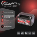 BlackMax YTX7A-BS 12V 7Ah Gel-Batterie – Starterbatterie für Roller, Motorrad & Quad – Bild 2