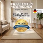 BabybeFun Krabbelmatte 150x150cm – 3cm Polsterung für sicheres Spielen & Krabbeln – Bild 8