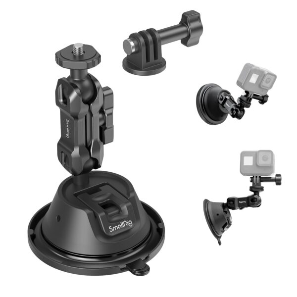 SMALLRIG Saugnapf-Halterung für Action-Kameras – Universal-Kamerahalter für Auto & Fenster
