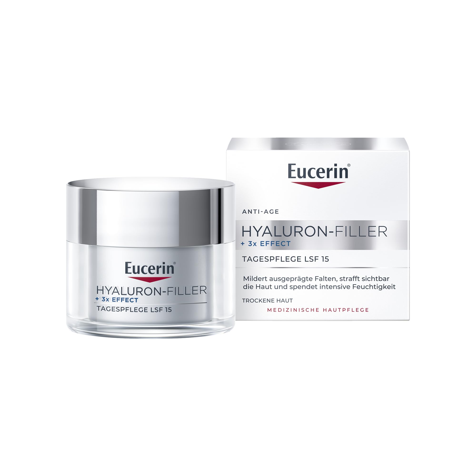 61dqT-dAjL._SY2000_.jpg Eucerin Hyaluron-Filler + 3x Effect Tagespflege LSF 15 – Anti-Falten Creme für trockene Haut – Bild 1