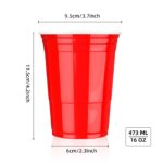 AOLUXLM Partybecher 473ml – 100er Set American Red Cups für Feiern & Events – Bild 2
