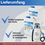 Nanoprotect Essigsäure 49,9% – 10 kg mit Drucksprüher, Klimaneutral & Made in Germany – Bild 6