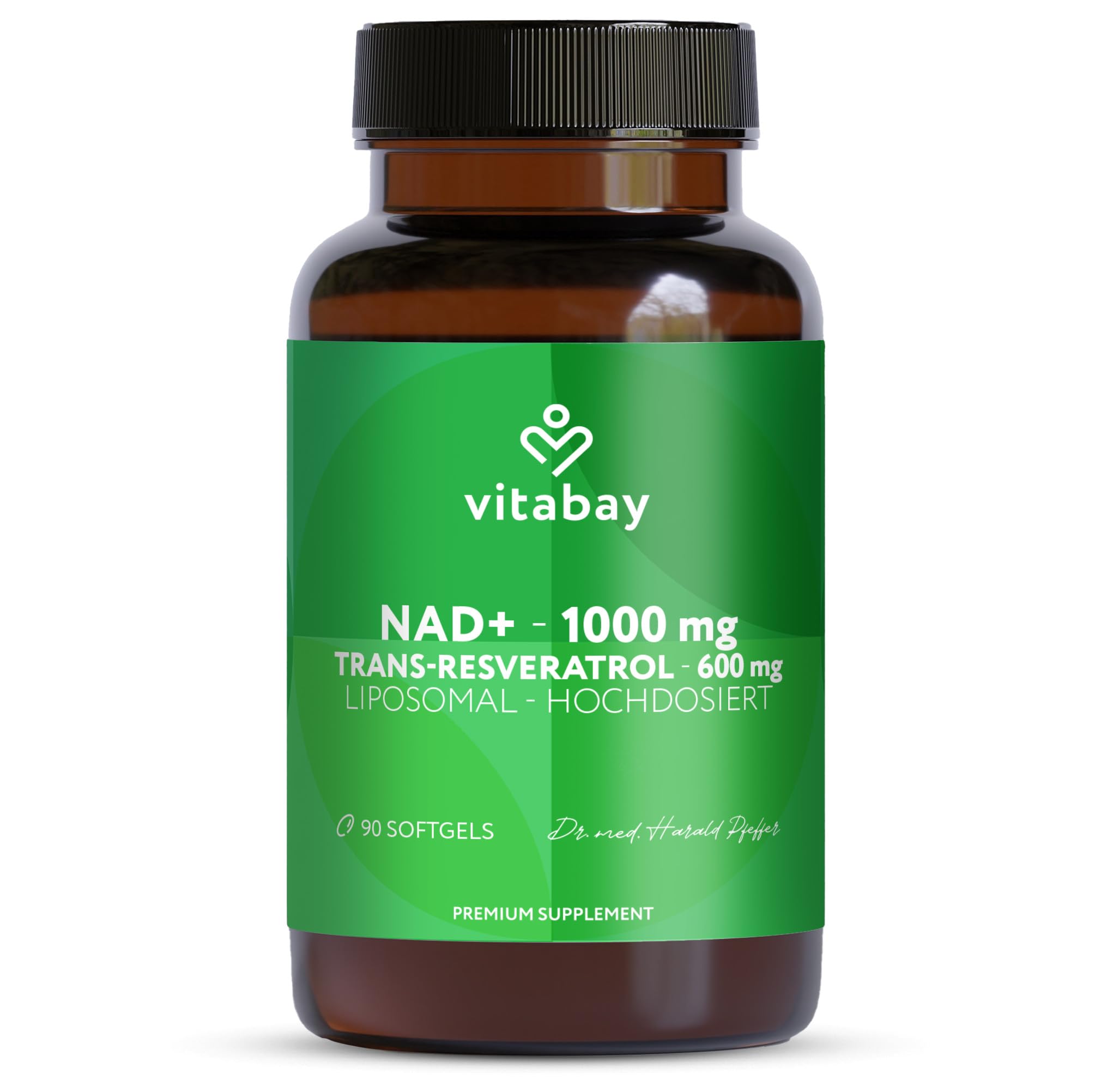 61e-Oq6-NgL._SY2003_.jpg Vitabay Liposomales NAD+ 1000 mg mit Trans-Resveratrol – Hochdosiertes Energie-Supplement – Bild 1