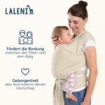 Laleni Babytragetuch 5,10 m aus 100% Baumwolle – Ergonomische Babytrage bis 15 kg – Bild 4
