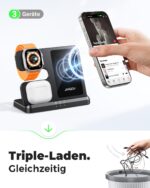 JARGOU 3-in-1 kabellose Ladestation – iPhone, Apple Watch & AirPods gleichzeitig laden – Bild 2