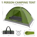 1-Personen Campingzelt HAOYAO – Leichtes Kuppelzelt mit Moskitoschutz & 3000 mm Wasserdicht – Bild 2