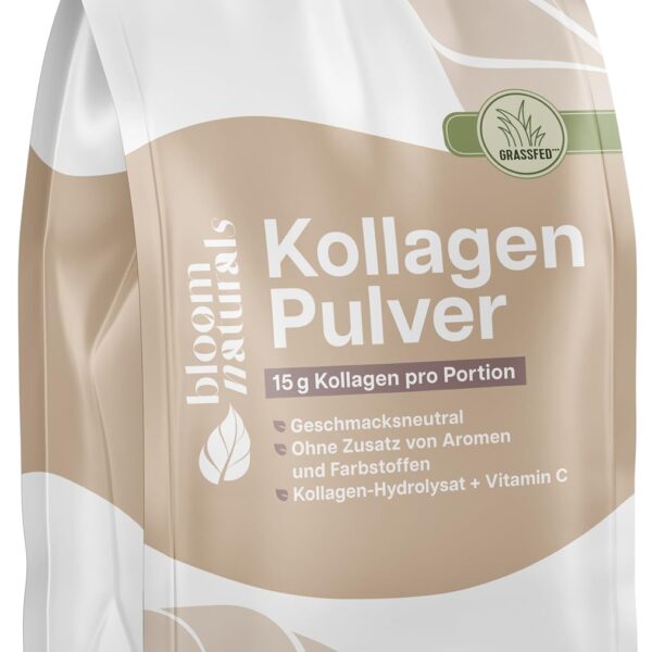 Grassgefüttertes Collagen Pulver 1500g – Hochdosiert, geschmacksneutral von Bloom Naturals