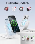 XNYAND 3 in 1 Ladestation – Magnetische Induktive Ladefläche für iPhone, Apple Watch & AirPods – Bild 5