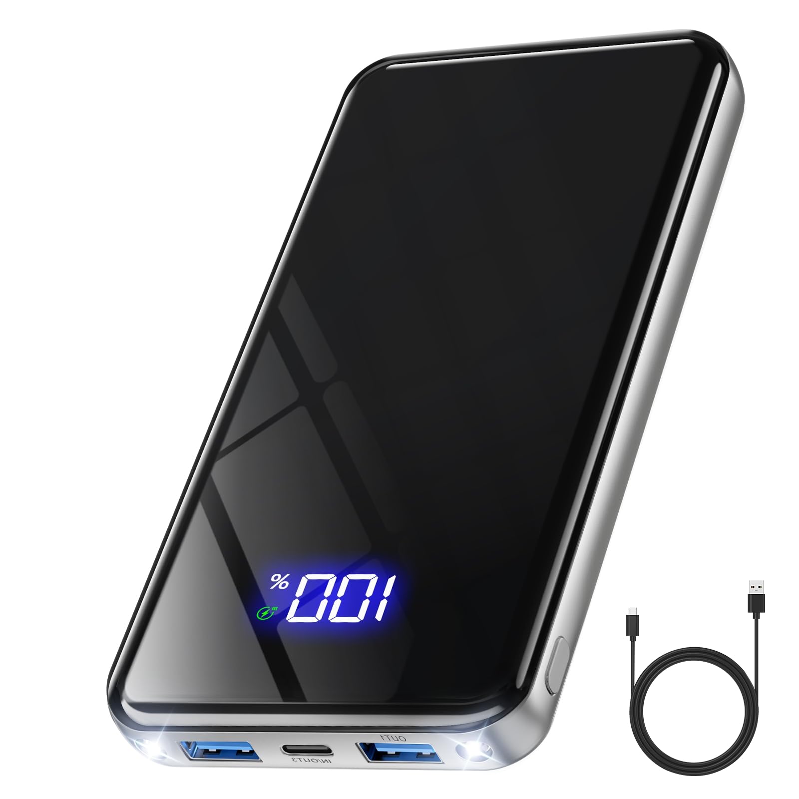 61erZenXBNL._SY1600_.jpg YILANS 26800mAh Power Bank USB-C 25.5W – Schnellladung & Taschenlampe für iPhone & Samsung – Bild 1