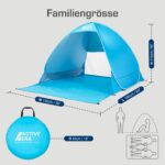 Active Era Pop-Up Strandmuschel UPF 50+ – UV-Schutz Strandzelt für 2–3 Personen – Bild 2