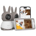 ieGeek Babyphone mit 2 Kameras 2K/3MP, 5'' Monitor – PTZ 355° & Auto-Tracking