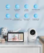 ieGeek Babyphone 2,5K/4MP mit 5,5" Display – 360° PTZ & KI-Sicherheit für Eltern – Bild 2