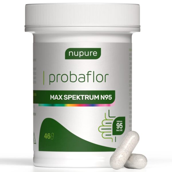 Nupure Probaflor MAX SPEKTRUM N95 – Probiotikum mit 95 Bakterienstämmen, 46 Kapseln