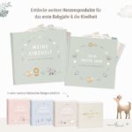 mintkind Erinnerungsalbum Kindheit Salbei – Hardcover Babybuch für 0–10 Jahre – Bild 7