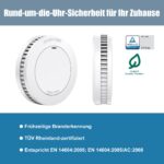 XINDUM Rauchmelder 4er Set – 10 Jahre Batterie, TÜV-zertifiziert, ohne Bohren – Bild 2