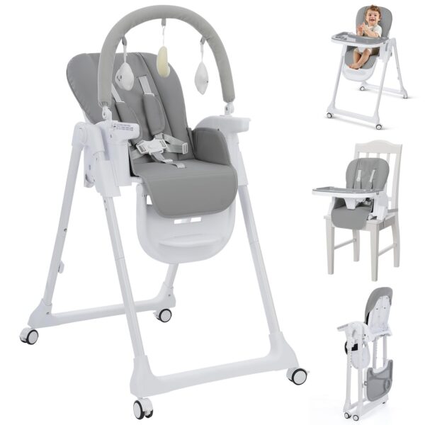 YOLEO Kinderhochstuhl 4in1 mit Spielbügel – mitwachsender Hochstuhl für Babys & Kleinkinder