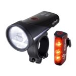 SIGMA Aura 100/Blaze Link Fahrradlicht Set – 100 Lux Frontlicht mit Bremsfunktion