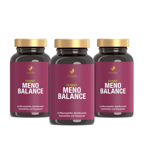 Vitactiv MenoBalance – 180 Wechseljahre Kapseln mit Nachtkerzenöl & Mönchspfeffer