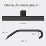 dancemoon JustHang Duschabzieher 25 cm – Streifenfreie Reinigung mit integriertem Haken – Bild 3