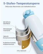 GROWNSY Tragbarer Flaschenwärmer 600ml – Schnellheizender Babyflaschenwärmer mit 10000mAh Akku – Bild 3