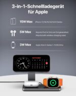 QTlier 3-in-1 Induktive Ladestation mit MagSafe – 20W Schnelllader für iPhone & Apple Watch – Bild 5