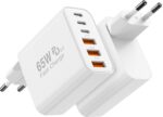 Essri 65W 6-Port USB-C Schnellladegerät – Multi-Adapter für iPhone, Samsung & Tablets