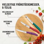 Victorinox Swiss Classic Frühstücksmesser Set 6er – Wellenschliff für Brot & Gemüse – Bild 3