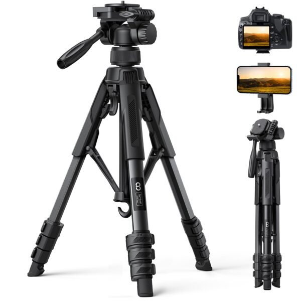 Lamicall Kamerastativ 170cm mit Schnellöffnung & 8kg Tragkraft – Profi-Tripod mit Handyhalterung