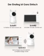 CZEview Babyphone 2.5K mit 5.5" HD-Display, Nachtsicht & intelligenter Erkennung – WLAN Babyfon – Bild 6
