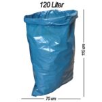 120L Müllsäcke Blau 250er-Pack 39my – Reissfeste Abfallsäcke für Haushalt & Gewerbe – Bild 2