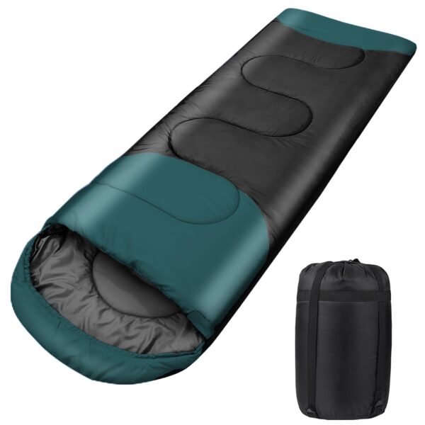 Sundom Schlafsack 3 Jahreszeiten 220x80 cm – 2-in-1 Camping Schlafsack wasserdicht & leicht