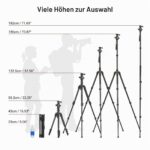SMALLRIG 3935 Kamera-Stativ 180cm – Aluminium 2-in-1 Dreibein & Einbeinstativ mit 360° Kugelkopf – Bild 3