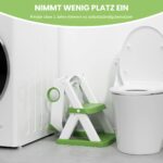 COOSEYA Frosch Toilettensitz 2-in-1 – Höhenverstellbarer Toilettentrainer mit Trittbrett für Kleinkinder – Bild 6