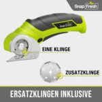 SnapFresh Elektrischer Kartonschneider 4V kabellos – Selbstschärfende Rundklingen für Karton & Pappe – Bild 3
